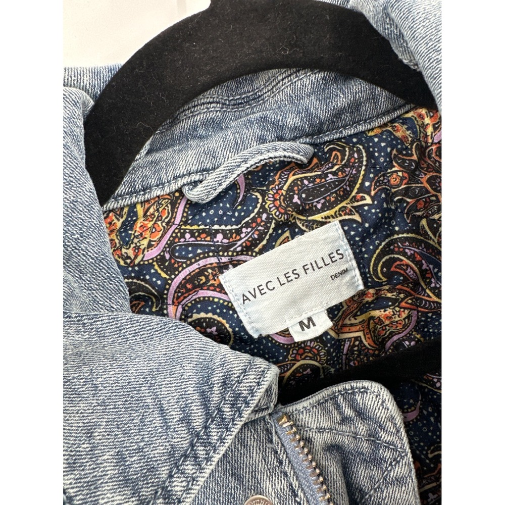 Anthropologie Avec Les Filles Bomber Jacket Full Zip Medium - Picture 3 of 5